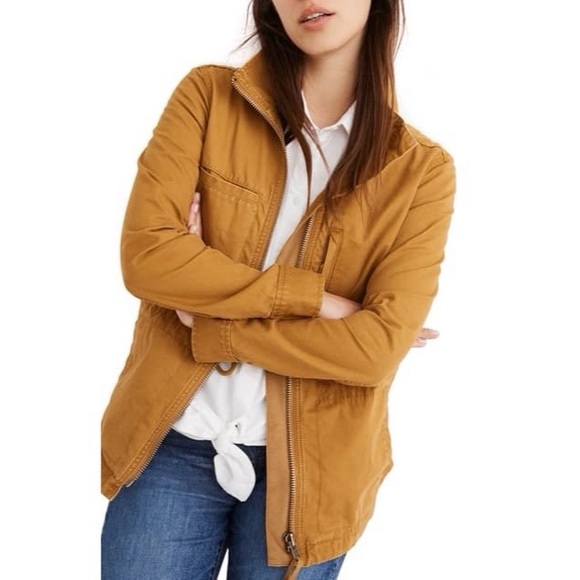 Madewell Jackets & Blazers - Madewell Fleet Military Utility Jacket Coat Medium Egyptian Gold Anorak